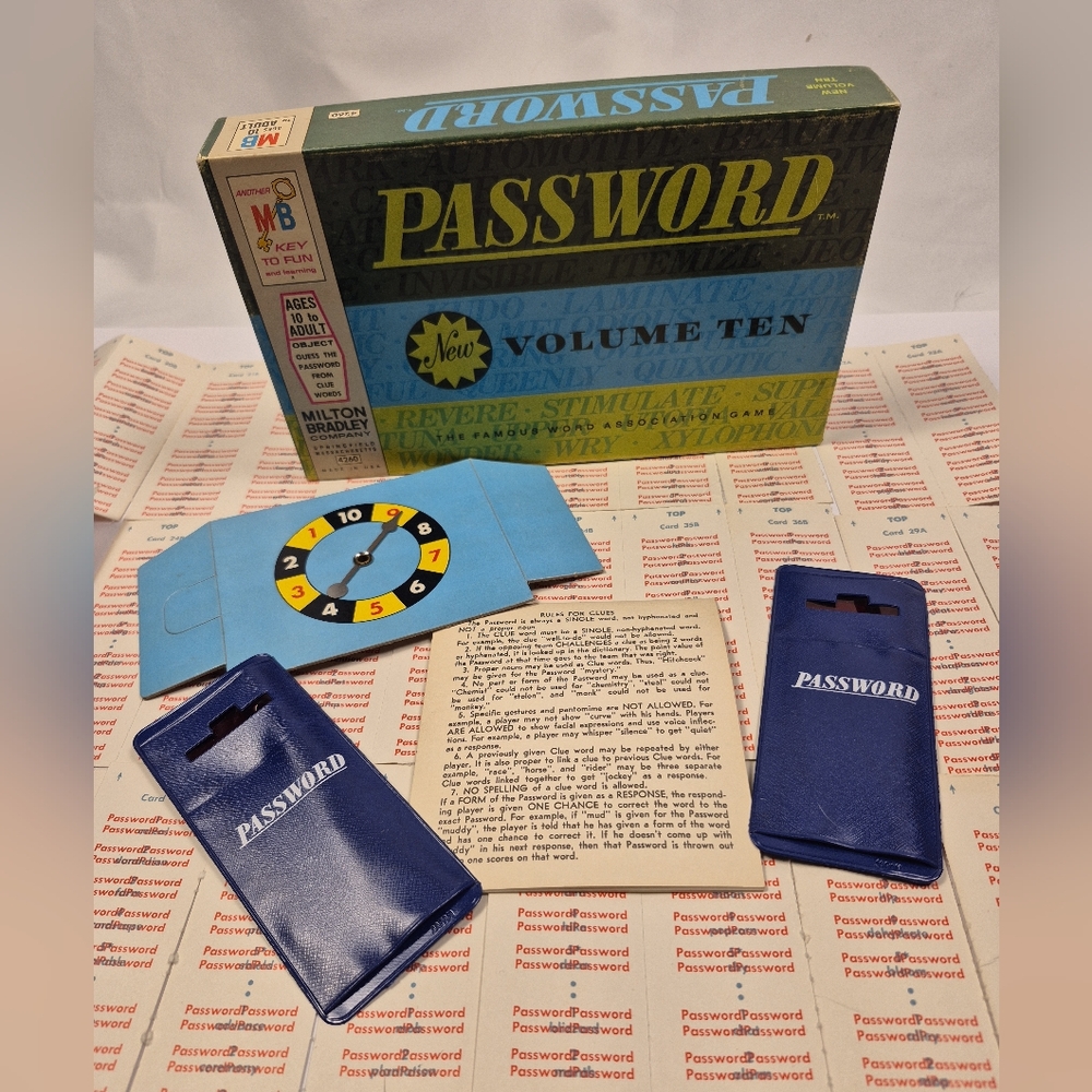 Vintage‎ 1970s Milton Bradley Password Volume Ten Word Association Game MB 4260